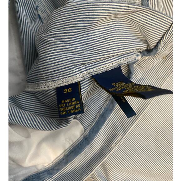 Polo Ralph Lauren Blue & White Seersucker Stretch‎ Classic Fit Shorts Men's NWT - Picture 7 of 9